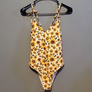 Sunflower Print One Piece